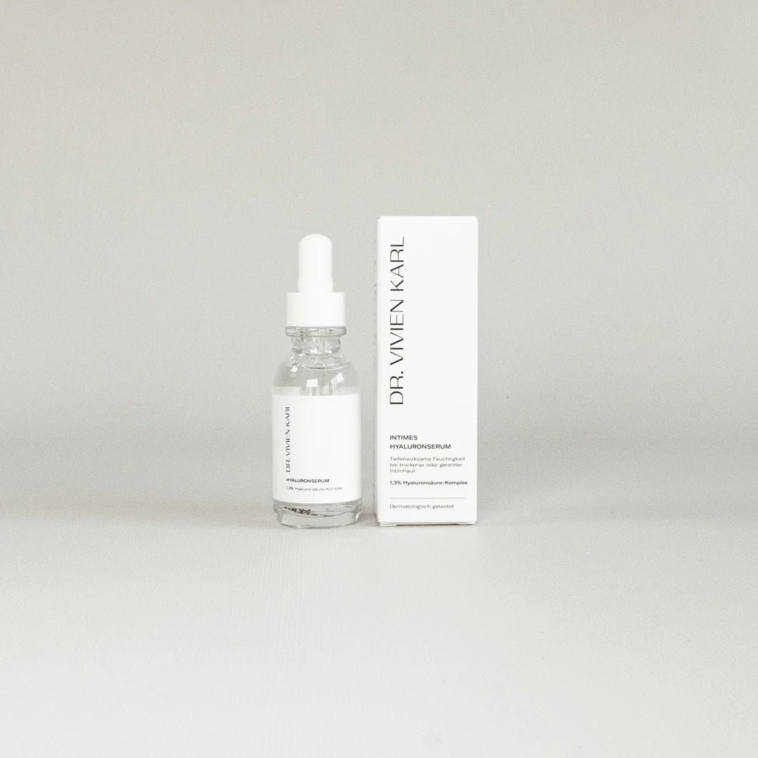 Intimes Hyaluronserum von DR. VIVIEN KARL mit Verpackung