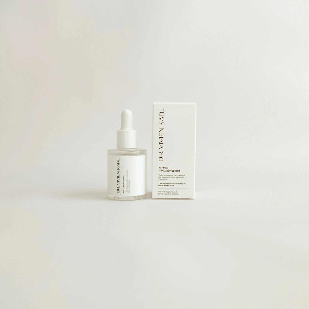 Intimes Hyaluronserum von DR. VIVIEN KARL mit Verpackung