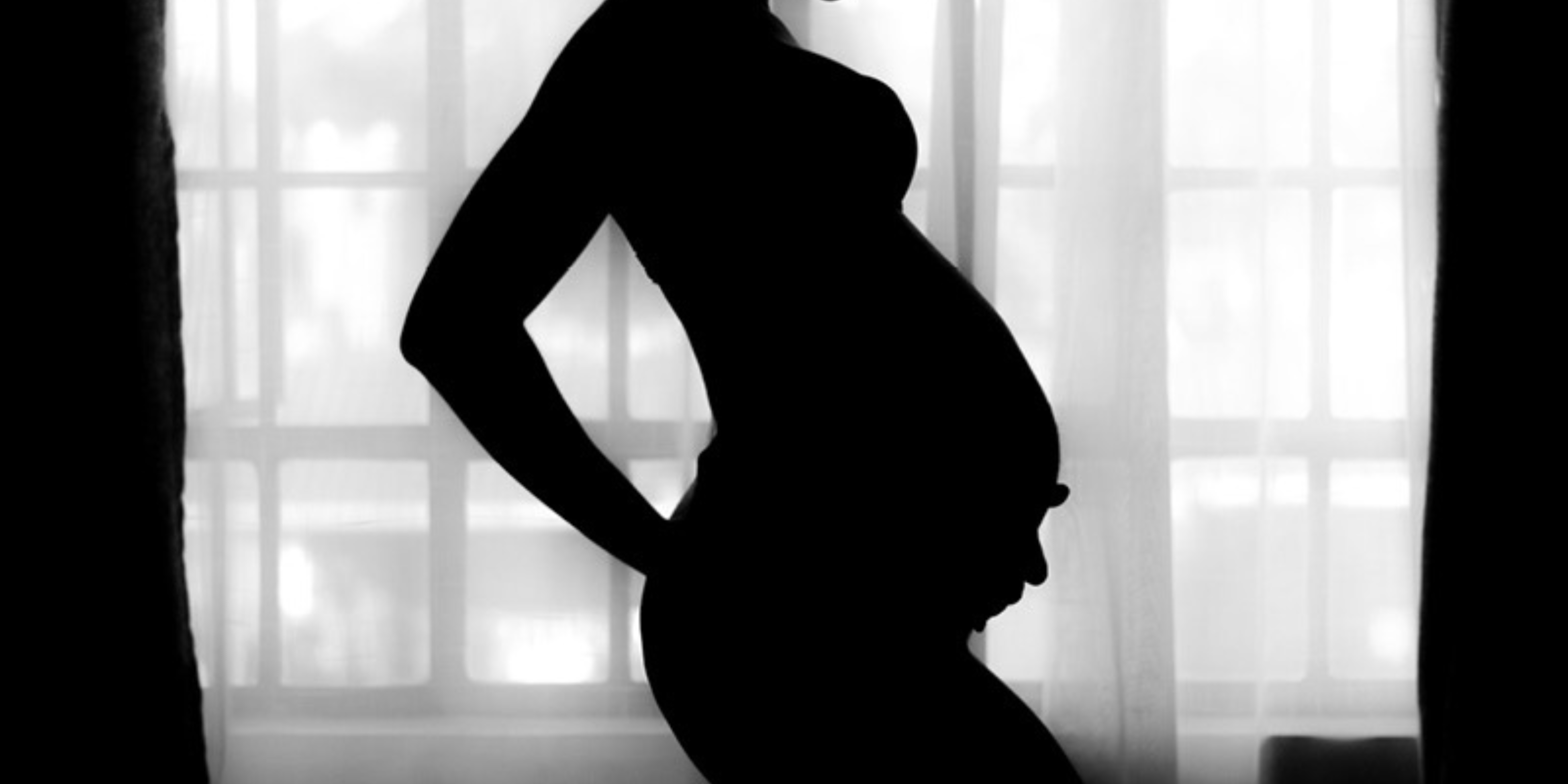 Silhouette schwangere Frau