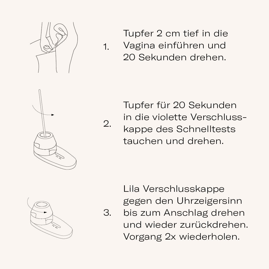 Anleitung Vaginalpilztest DR. VIVIEN KARL