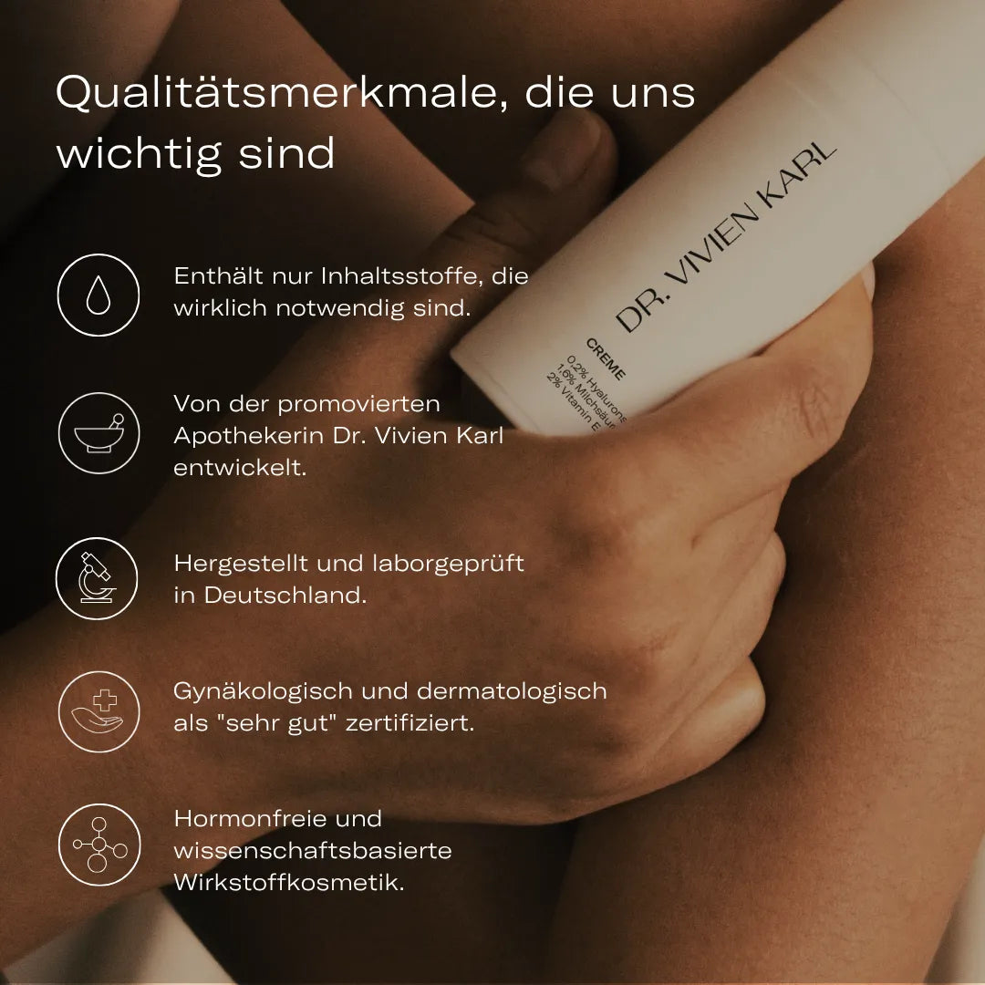 Infos für Inhaltsstoff-Expertinnen – Wirkung von Mandelöl, Hyaluronsäure, Vitamin E und Bienenwachs