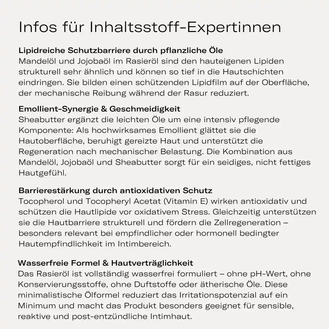 Intimes Rasieröl