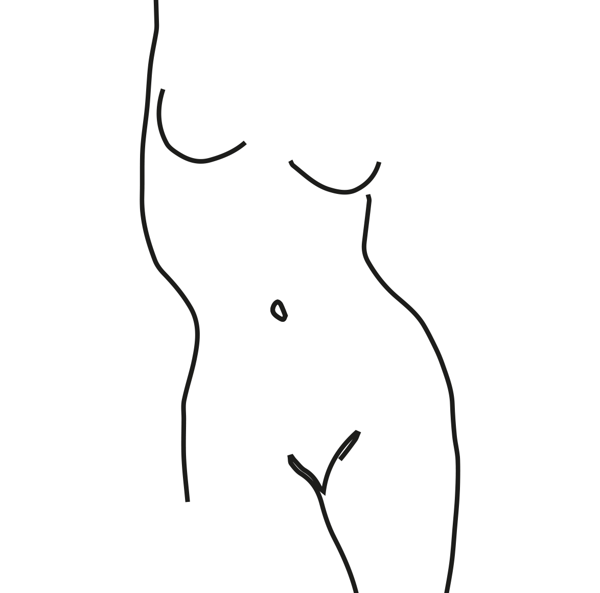 Illustration Frauenkörper Intimpflege